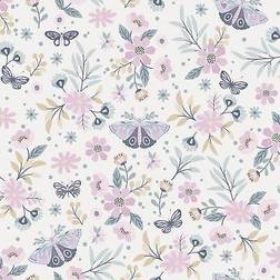 YöL Sweet Meadow Pink Butterflies Wallpaper