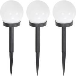 ValueLights Frosted Globe Solar Powered Outdoor Spike Lights 3 Pack 34.5 x 10 x 10 cm Ground Lighting