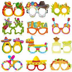 Shein 12pcs Mexican Fiesta Party Decoration Paper Glasses