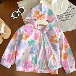 Shein Baby Girl Toddler Casual Lightweight Hooded Jacket - Spring/Summer