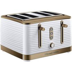 Russell Hobbs Inspire 4 Slice White Brass