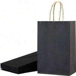 Shein 12pcs 8inch Black Goodie Bags With Handles