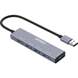 Deltaco USB-A Hub 4x USB-A 5 Gbps