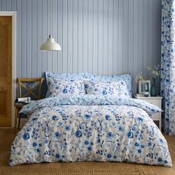Dunelm Foxley Ditsy Duvet Cover Blue (200x200cm)