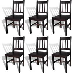 vidaXL 271499 Dark Brown Kitchen Chair 86cm 6pcs