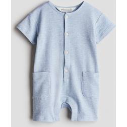 H&M Baby Romper I Bomull - Ljusblå