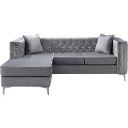 Glory Furniture Paige Gray Sofa 87" 2pcs 3 Seater