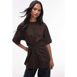 & Other Stories T-Shirt With Ruche Detail Brown