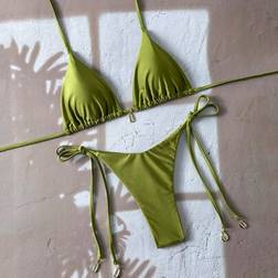 Shein Spring Break Solid Color Bikini Swimwear