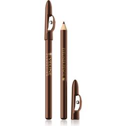 Eveline Cosmetics Eyeliner Pencil With Built-In Sharpener & Smudging Tool Brown