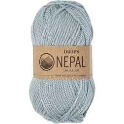 Drops Design Nepal Uni Colour Light Grey Blue 75m