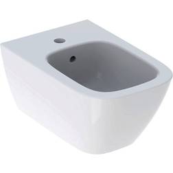 Geberit Smyle Square Bidet, wandhängend, geschlossene Form, Farbe: Weiß mit KeraTect