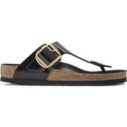 Birkenstock Gizeh Big Buckle Natural Leather Patent - High Shine Black