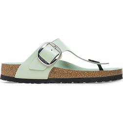 Birkenstock Gizeh Big Buckle Natural Leather Patent - High Shine Surf Green