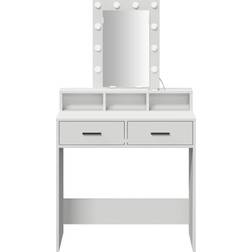 vidaXL 865163 White Sminkbord 41x79cm