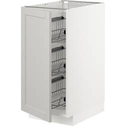 IKEA Metod Underskab Med Trådkurve - Hvid/Lerhyttan Lysegrå