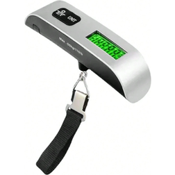 Shein 1pc Portable Luggage Scale, Multifunction High Precision Travel Digital Hanging Scales With Hook Or With Webbing Belt, 50kg/10g Digital Luggage Scale Electronic Portable Suitcase Travel Weighs With Blue Light Electronic Travel Hanging Scales Airplane Webbing Scales For Fishing Shopping Travel, Travel Supplies, Travel Necessities Toiletry Bag Wash Bag Toiletry Travel Bag Makeup Storage Beach Beach Bag Vacation Holiday Essentials School Supplies Travel Essentials Ladies For College Dorm Bathroom Travel Accessories Travel Must Haves Summer School Accessories Back To School Stuff