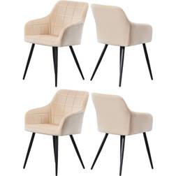 Life Interiors Camden Cream Kitchen Chair 82cm 4pcs