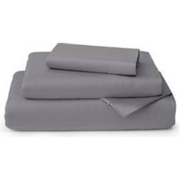 Cosy House Collection Bamboo Set Super King Bed Sheet Grey