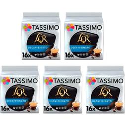Tassimo L'OR Espresso Decaffeinato Coffee Pods x 16 Pack of 5