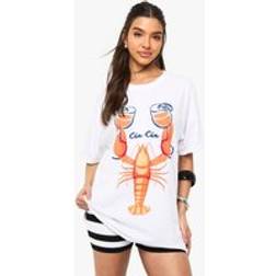 boohoo Lobster Aperol Printed T-Shirt - White