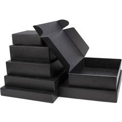 Shein 10pcs Black Corrugated Cardboard Boxes