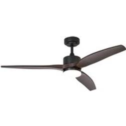 QAZQA Ceiling Fan Black Wood Print 132cm