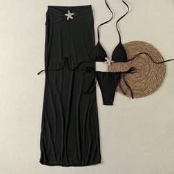 Shein Sexy Einfarbiger Seestern Bikini Set - Europäischer Amerikanischer Stil