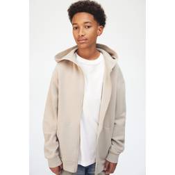 H&M Light Beige Zip-Through Hoodie - Light Beige