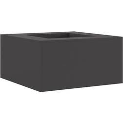 vidaXL Feuerstelle Quadratisch Schwarz 80x80x40 cm Stahl