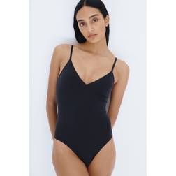 H&M Stringbody Med Vadderade Kupor Seamless - Svart