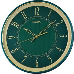 Seiko QXA834M Green/Gold Wall Clock 34cm