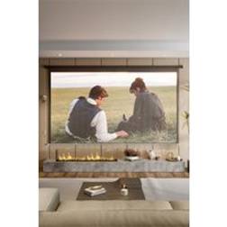 Living and Home 120 Inch Black Crossbar Electric Projector Screen