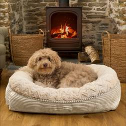 OHS Soft Faux Fur Ribbed Pet Bed L