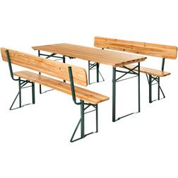 tectake Set Esterno Franz II 3 Pezzi Pieghevole