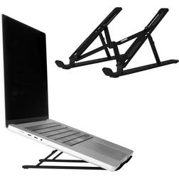 Accezz Laptophalter Verstellbar Zusammenklappbar Schwarz