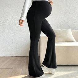 Shein Maternity Solid Color Ribbed Skinny Pants