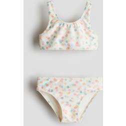 H&M Bikini Met Print Stippen - Roomwit