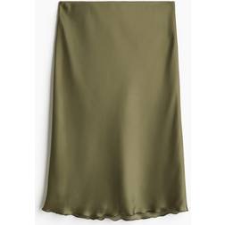 H&M Knee Length Skirt - Dark Khaki Green