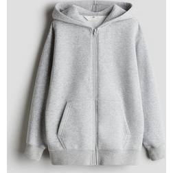 H&M Light Grey Marl Zip-Through Hoodie