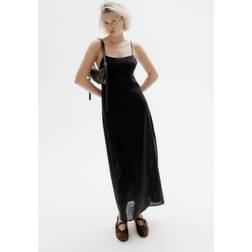 H&M Tie Detail Maxi Dress - Black