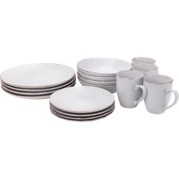 Sjöbo Stoneware White Servis 16st