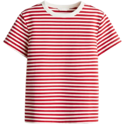 H&M Cotton T-shirt - White/Red Striped