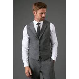 Burton Tweed Look Waistcoat - Mens