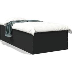 vidaXL Engineered Black Sängram 102x203cm