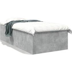 vidaXL Engineered Concrete Gray Sängram 102x203cm