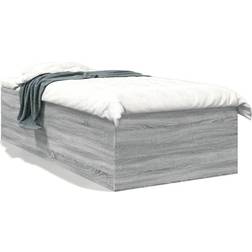 vidaXL Engineered Sonoma Gray Sängram 102x203cm