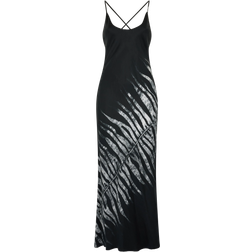 Roberto Cavalli Long Dress With Tigress Print - Black/White