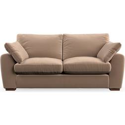 Dunelm Madison Velvet Taupe Sofa 200cm 3 Seater