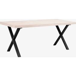 Rowico Home Brooklyn White Pigmented Oak/Black Spisebord 95x170cm